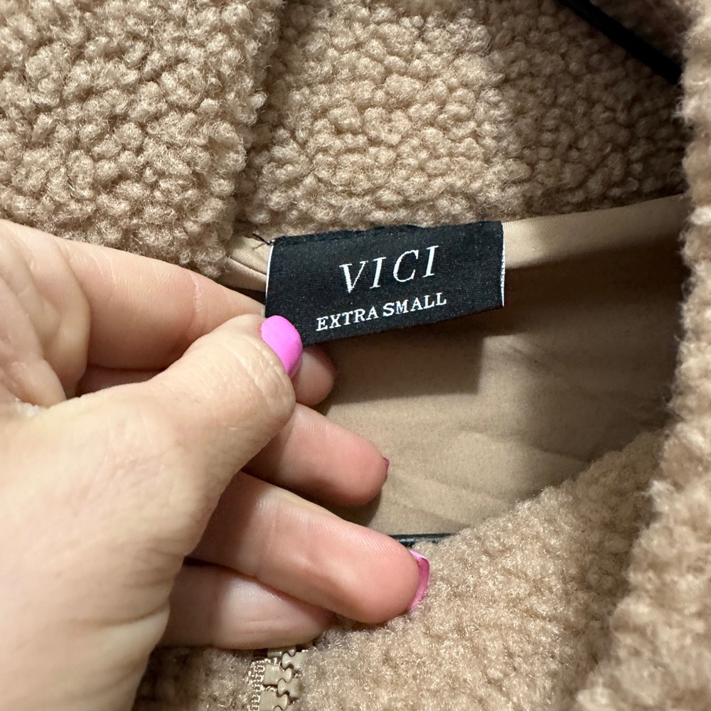 Vici Cozy Tan Teddy Jacket - Picture 5 of 6